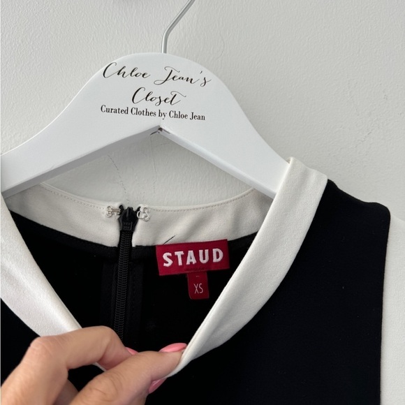 STAUD Dolce Midi Dress in Black XS - Picture 6 of 9